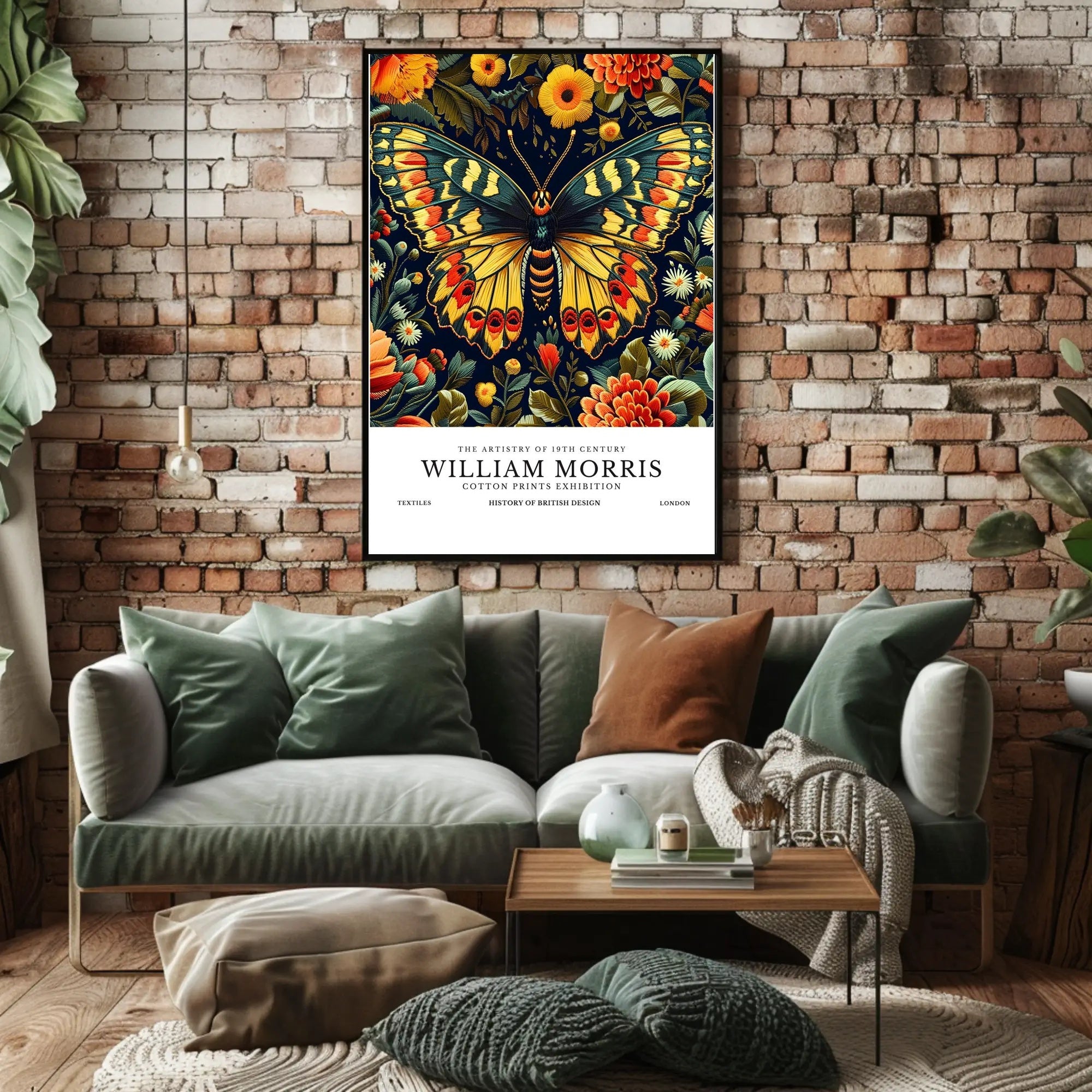 Butterfly Motifs in Art Nouveau Heritage Poster