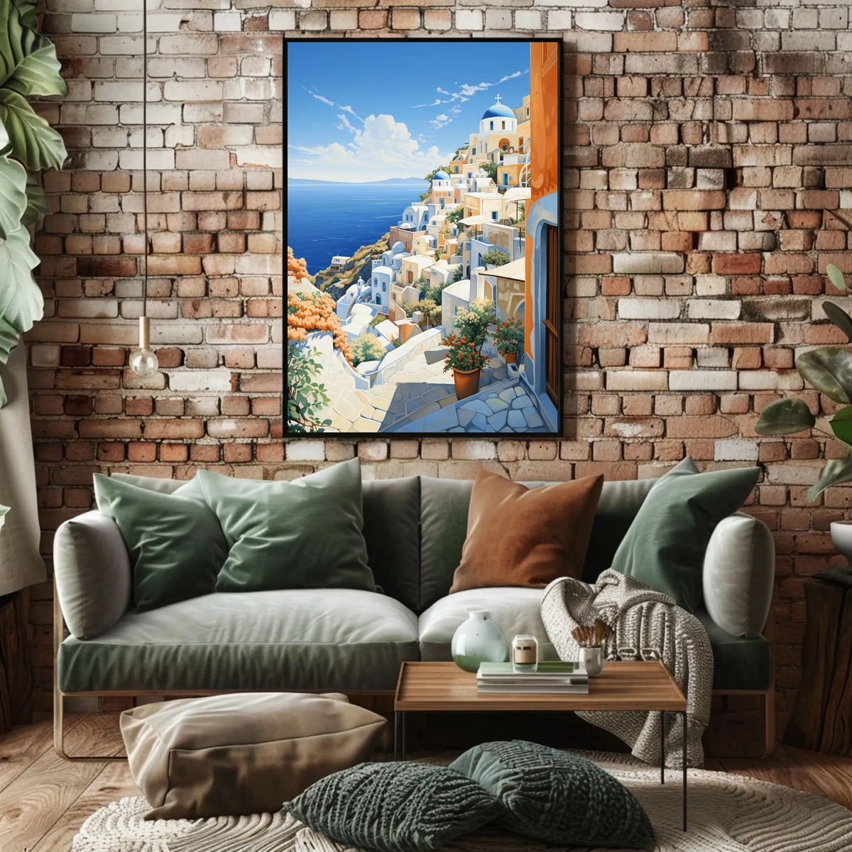 Santorini Dreamscape Mediterranean Travel Poster