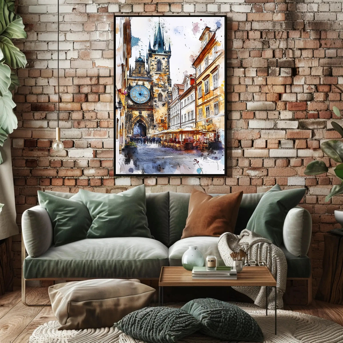 Czech Republic Prague Astronomical Clock Square Poster