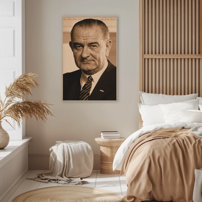 Lyndon Johnson 36th President Sepia Photo