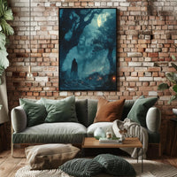 Enchanted Forest Under The Moonlight Art Print Poster PosterGoat