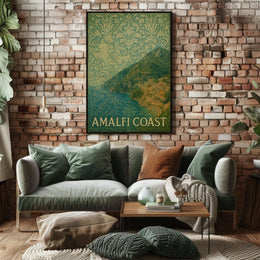 Amalfi Coast Poster Wall Art Coastal Decor For Home