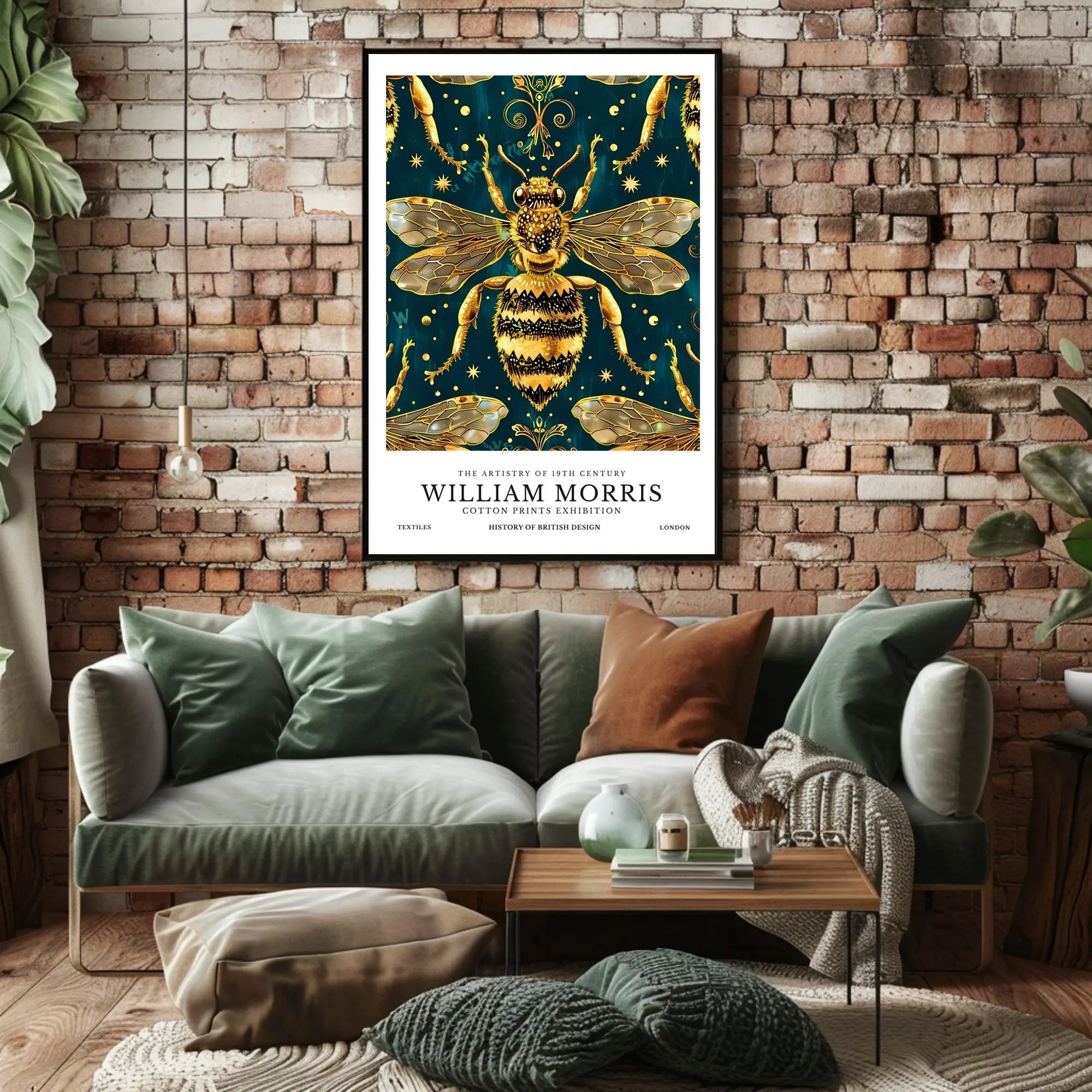 Victorian Era Bee Artistry Heritage William Morris Art Poster
