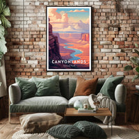 Canyonlands Scenic Vintage Travel Poster Print