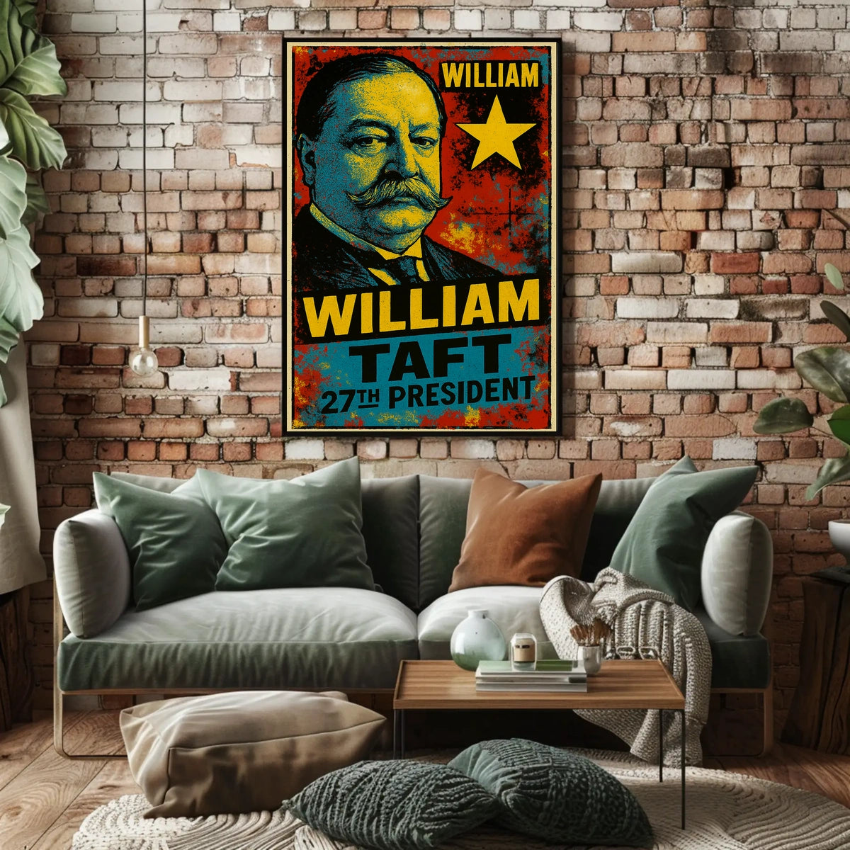 William Howard Taft 27th President of the United States Graffiti Pop Art Poster
