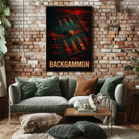 Backgammon Strategy Modern Art Poster - Abstract or Artistic Poster