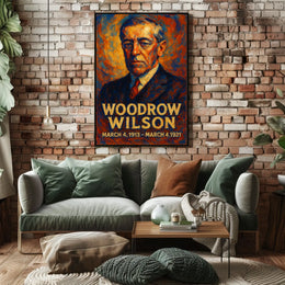 Woodrow Wilson Presidential Portrait Poster