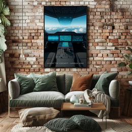 Inside the Cockpit Airbus A350 Poster