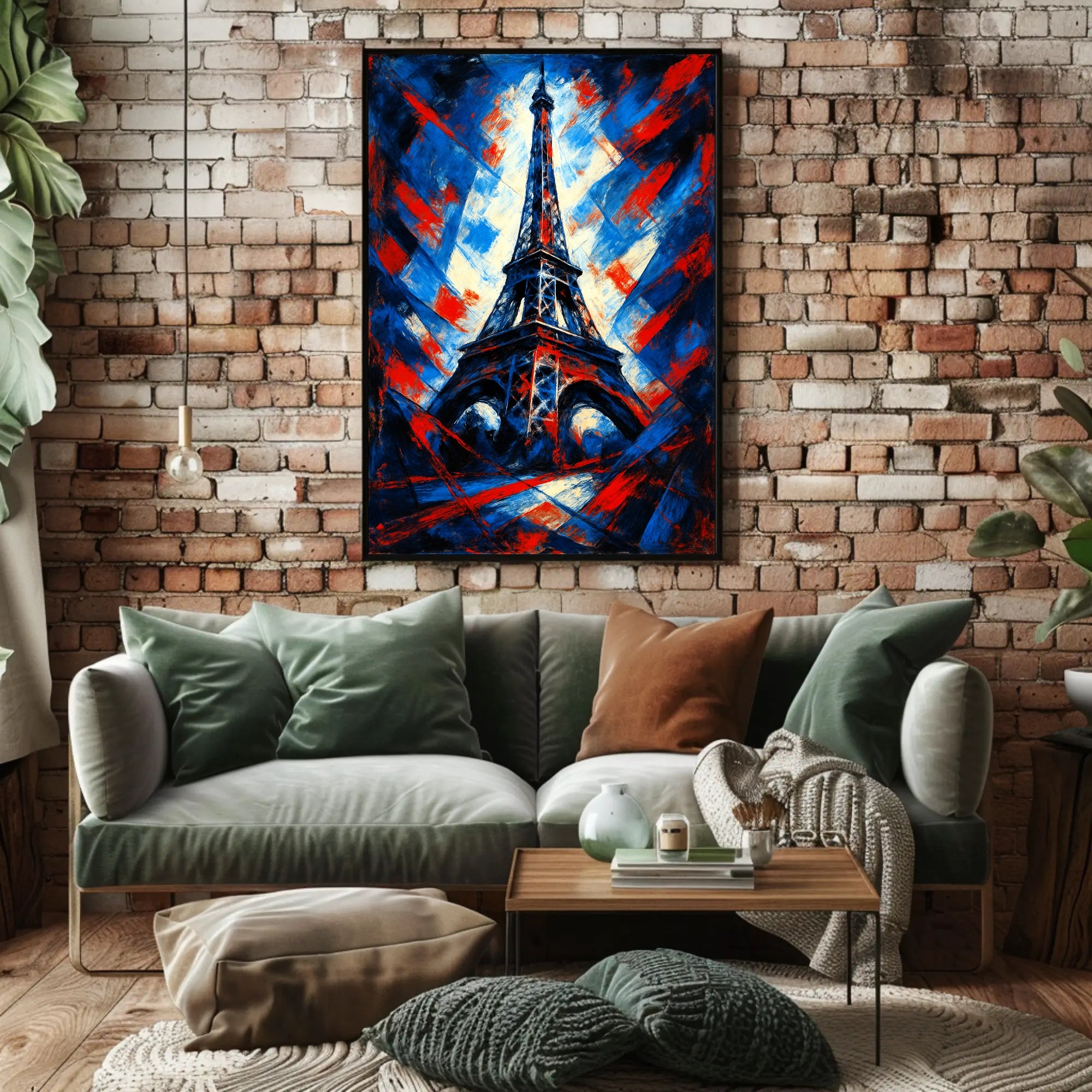 Eiffel Tower in Abstract Colors Poster PosterGoat