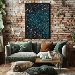 Starry Night Constellations Poster in Space or Astronomy Poster