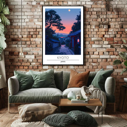 Kyoto Evening Scene Travel Poster
