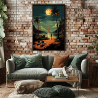 Moonlit Oasis Poster