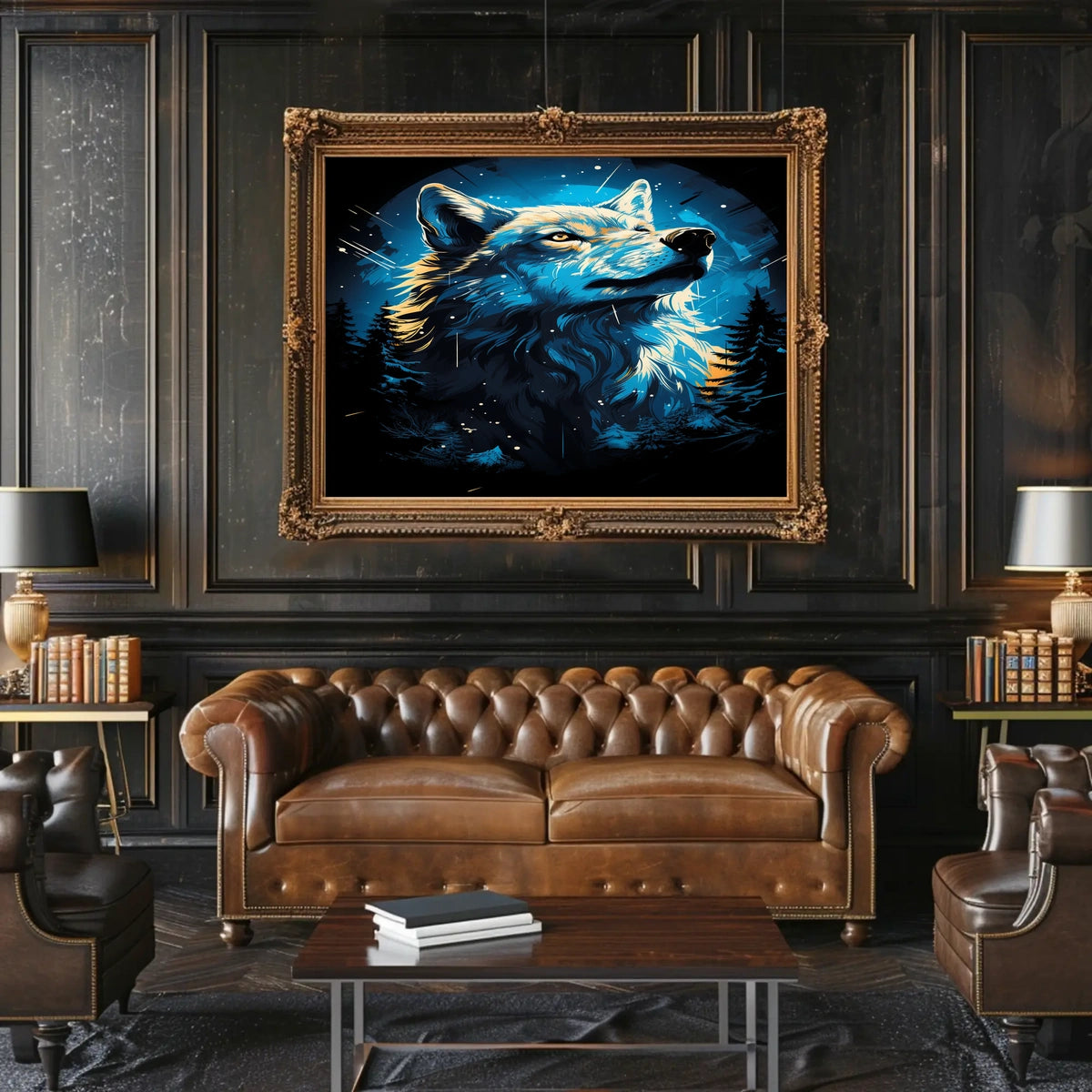 Majestic Wolf In The Moonlight Poster