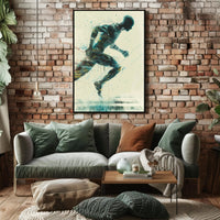 Majestic White Fox on Snowy Cliff Poster PosterGoat