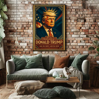 Future Presidency Patriotic Vintage Propaganda Poster