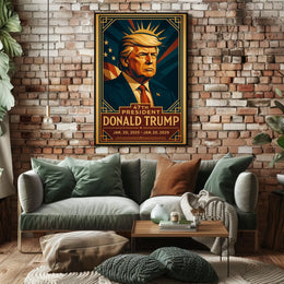 Future Presidency Patriotic Vintage Propaganda Poster