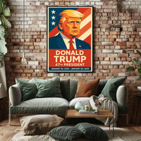 Trump Visionary American Dream Patriotic Pop Art Poster