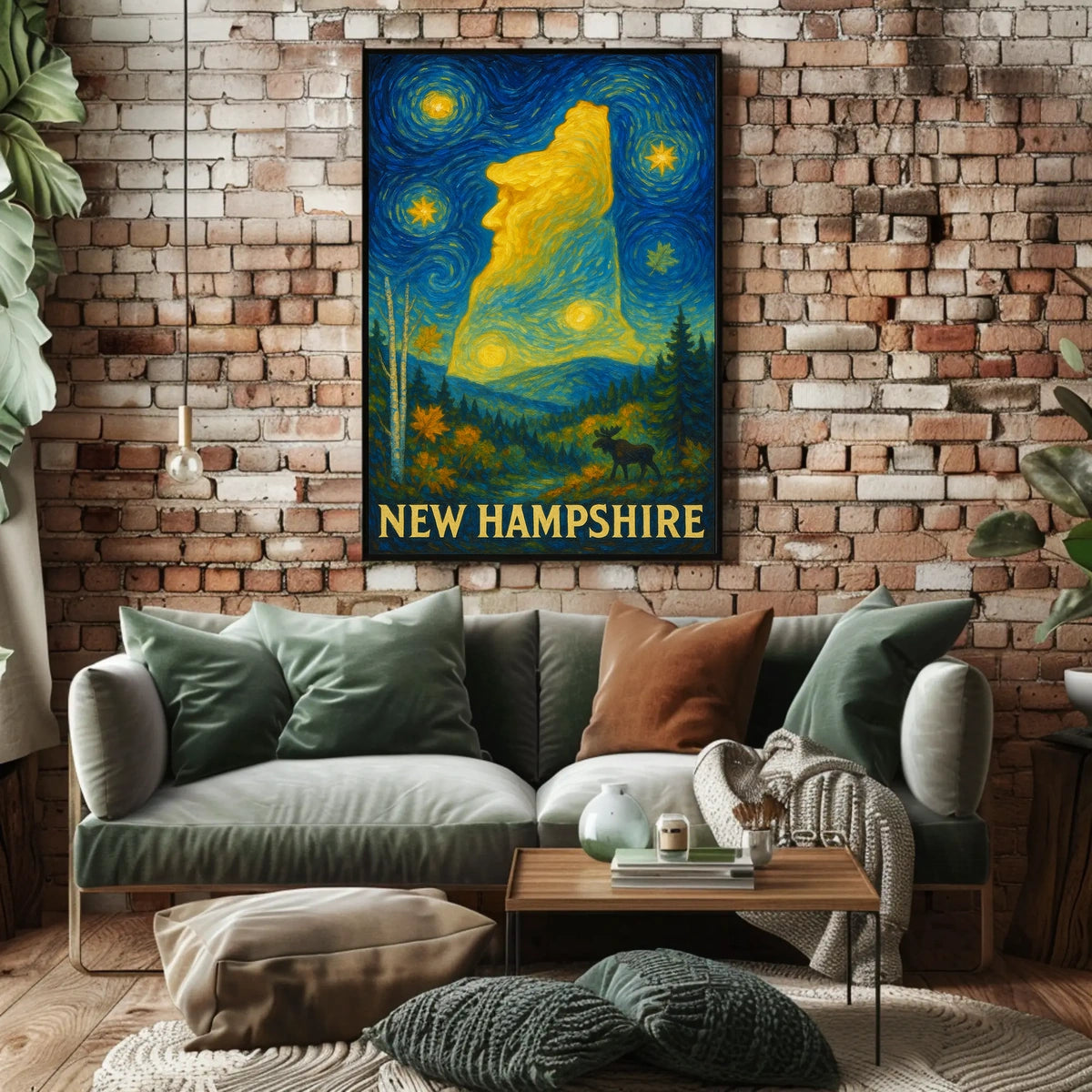 New Hampshire Tranquil Wilderness Landscape Artistic Poster