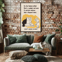 Don't Smoke in Bed Safety Poster PosterGoat