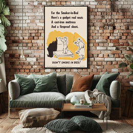 Don't Smoke in Bed Safety Poster PosterGoat