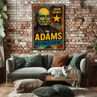 John Quincy Adams 6th President of the United States Graffiti Pop Art Poster