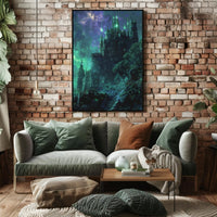 Majestic Dusk Mountain Impressionist Landscape Art Poster PosterGoat