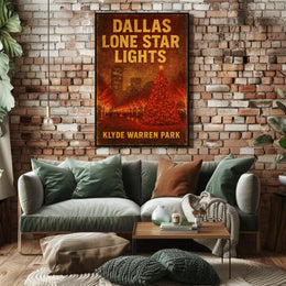 Dallas Lone Star Lights Poster