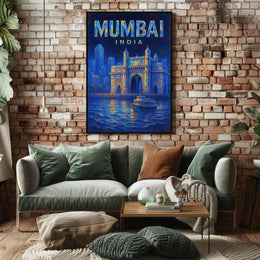 Mumbai, India Vibrant Cityscape Poster