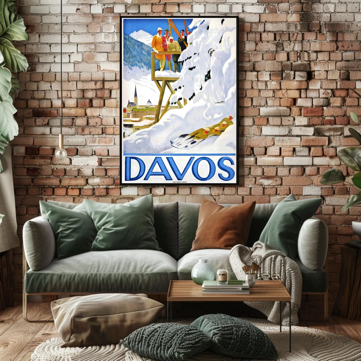 Winter Sports In Davos Poster