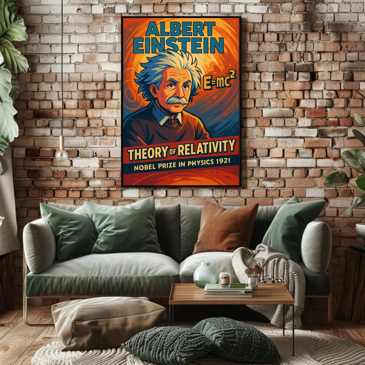 Albert Einstein Theory Relativity Vintage Scientific Illustration Wall Art Science Enthusiasts Poster