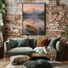 Serene Alpine Morning Poster