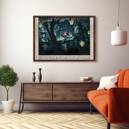London's Underground - Evening River Journey Poster