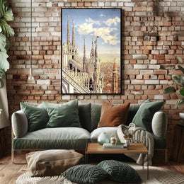 Gothic Architecture and Cityscape Poster PosterGoat