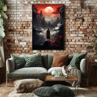 Warrior Under The Blood Moon Poster