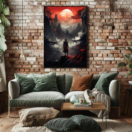 Warrior Under The Blood Moon Poster