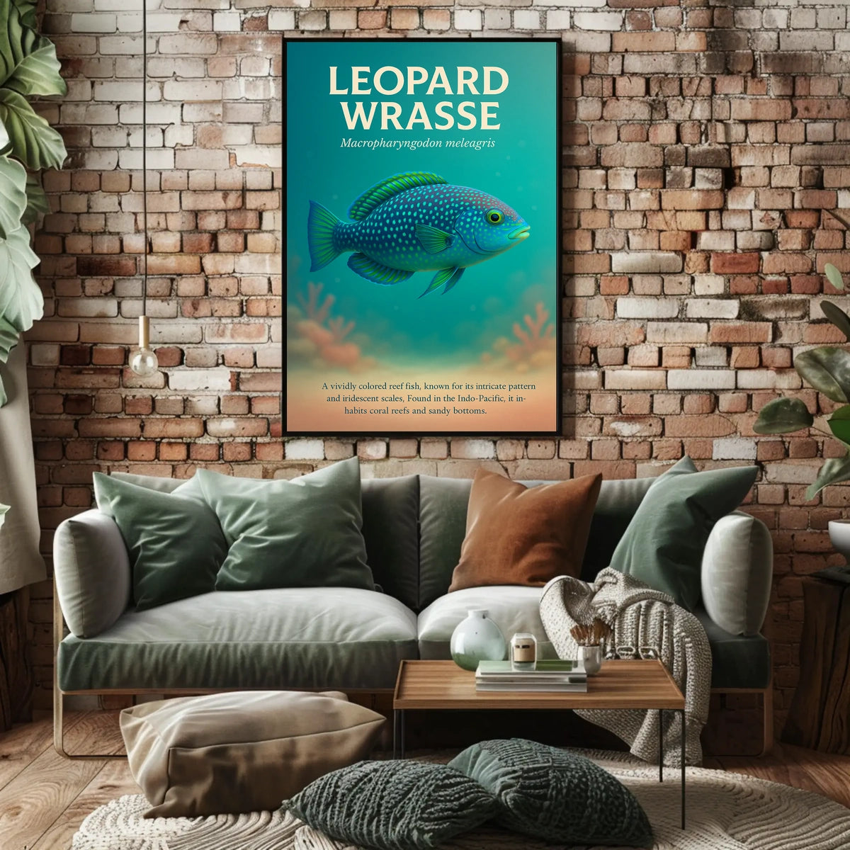 Leopard Wrasse A Vibrant Reef Poster
