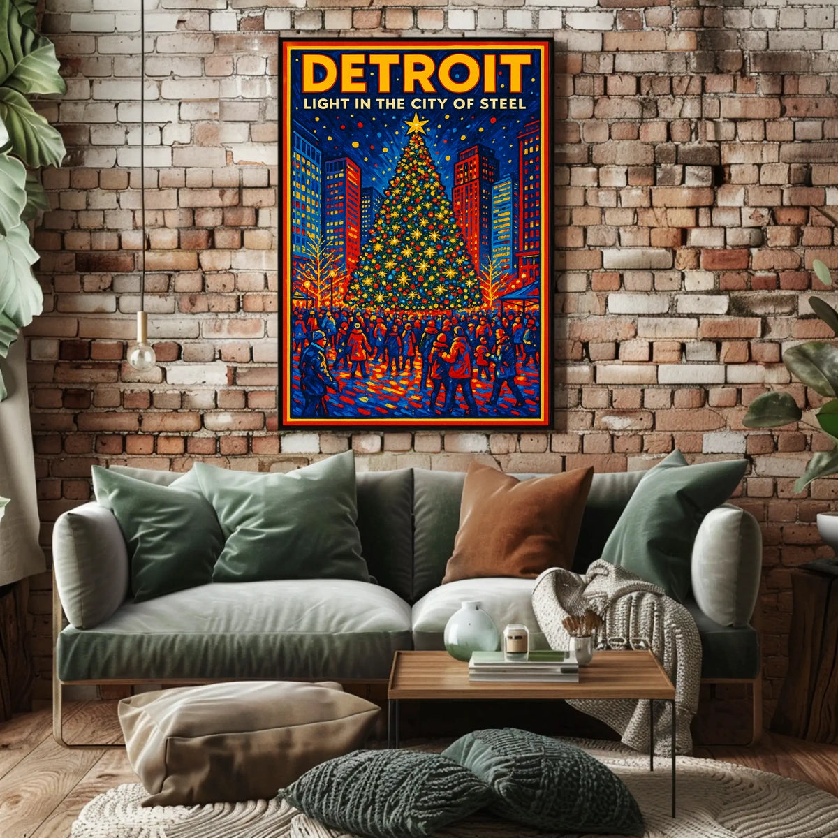 Detroit Light In The City Of Steel Poster