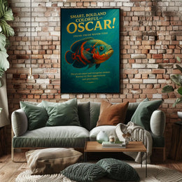 Oscar Fish Illustration: Bold Aquatic Art Poster