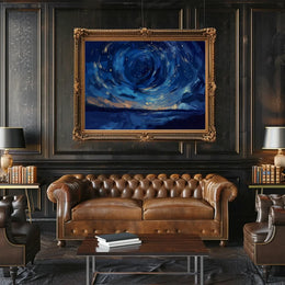 Starry Night Impressionist Art Poster for Home Decor