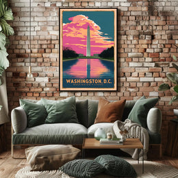 Washington, D.C. Monument at Sunset Poster