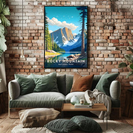 Rocky Mountain Scenic Poster National Park Print