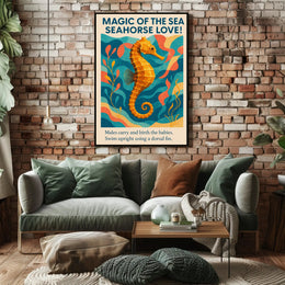 Magic of the Sea Seahorse Love Poster
