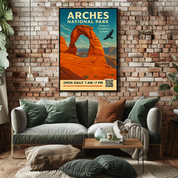 Arches National Park Vintage Travel Poster Print