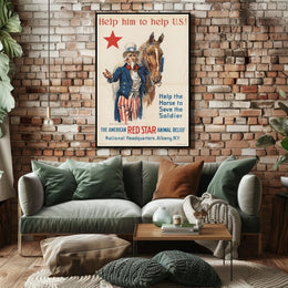 Help the Horse, Save the Soldier Poster PosterGoat