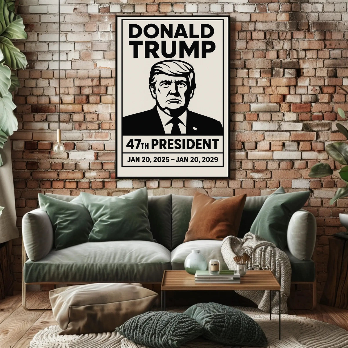 Trump Commanding Presence Monochrome Poster