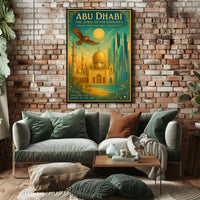 Abu Dhabi Cityscape Jewel of the Emirates Cultural Poster