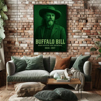 Buffalo Bill Bison Hunter Vintage Historical or Presidential Poster