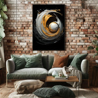 Swirling Cosmic Vortex Wall Art Abstract Poster