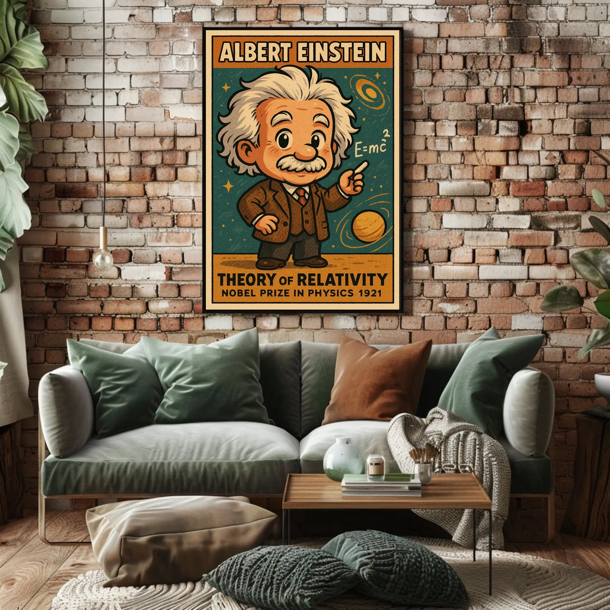 Albert Einstein Relativity Vintage Science Lovers Poster