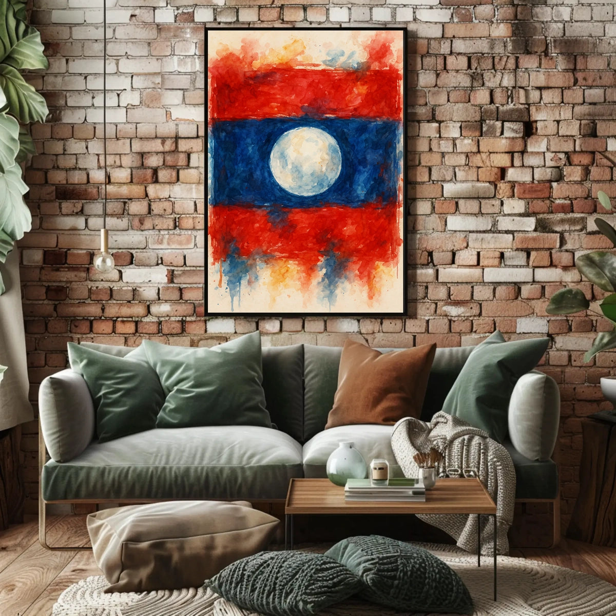 Abstract Watercolor Flag Abstract Poster